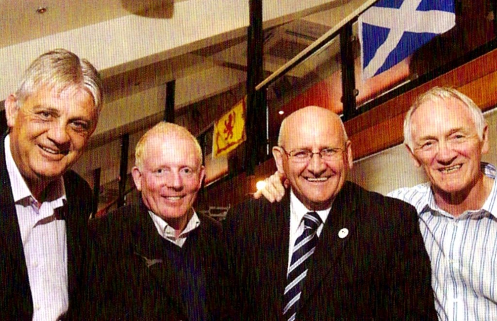 CCFPA members & Sky Blues FPs Kevin Drinkell, Ian Wallace & Roy with Billy in Dunfermline in 2010